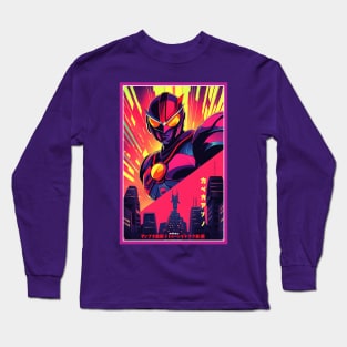 Retro Anime Comic Hero | Anime Origin | Vintage Anime Art Long Sleeve T-Shirt